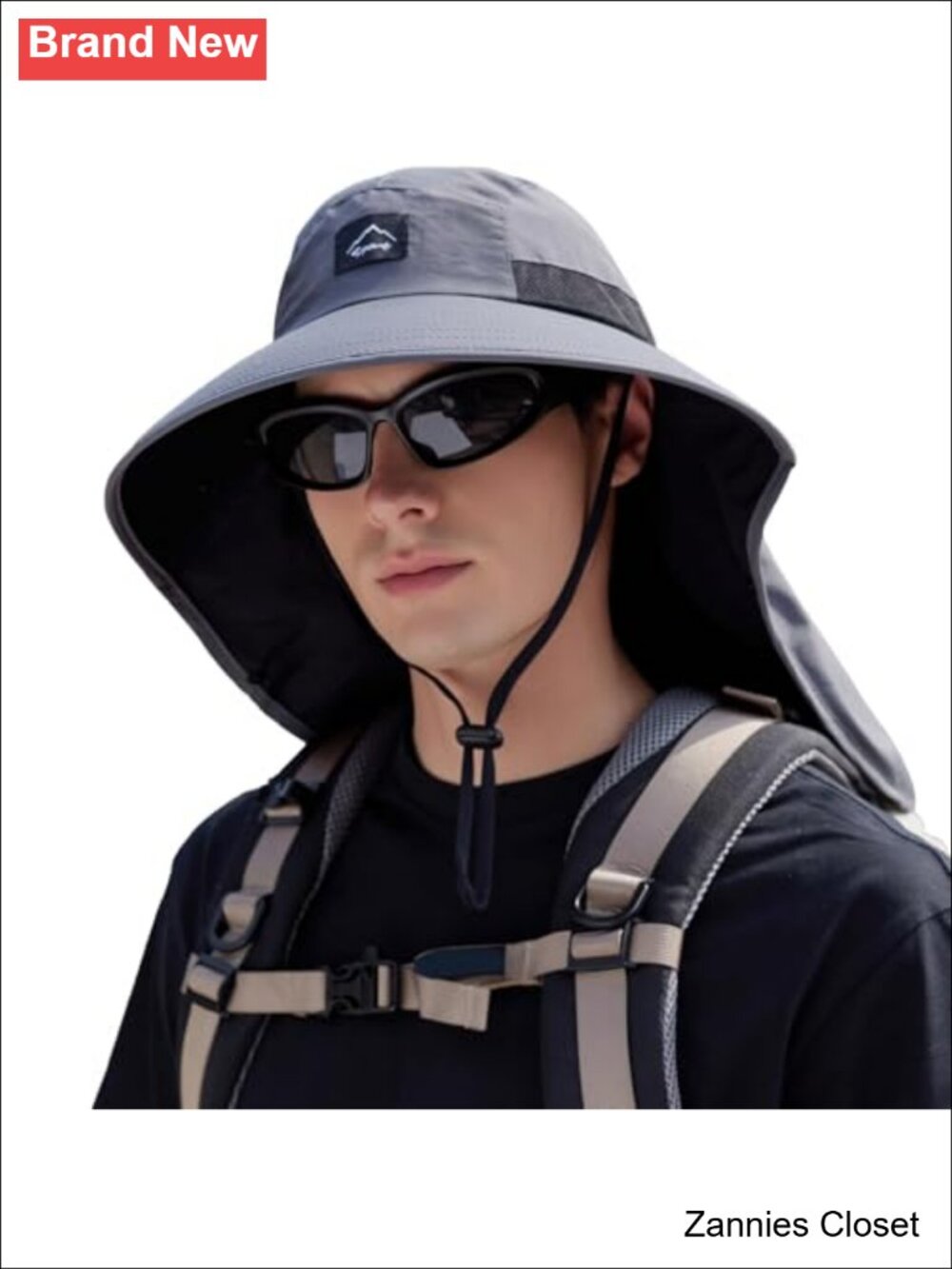🤠 Rosoz UPF 50+ Fishing Sun Hat Nylon Neck Flap Unisex Packable Outdoor